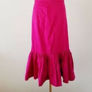 Zara pink ruffle hem skirt size XS